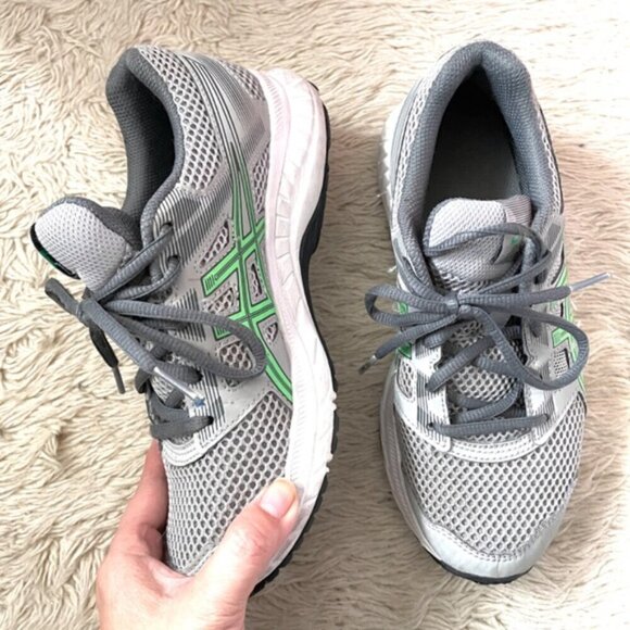Asics GEL-Contend 5 Gray / Green Runners - 6US, light use! - Picture 8 of 9